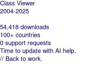 jstevh's tweet image. Moving slowly but purposefully in return to development. Haven&apos;t started refresh on coding yet.

That&apos;s quick though and will use my Class Viewer for Java app as usual to do as I start looking to update it.
