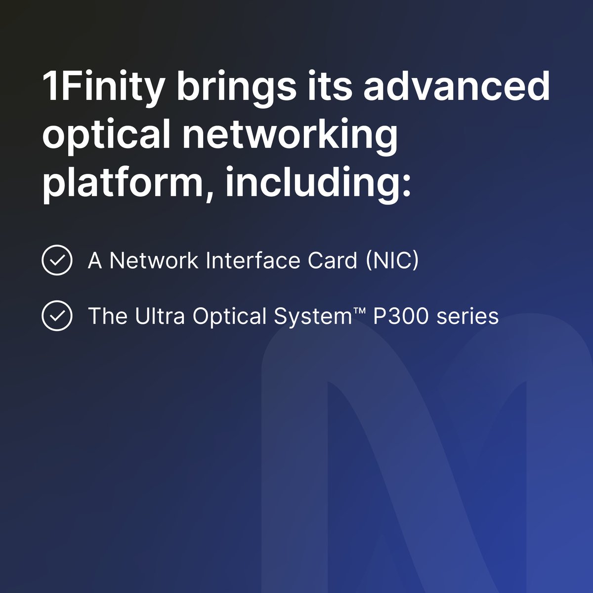 1FinityInc's tweet photo. For the project, we’ll be sharing our advanced #OpticalNetworking platform, including our P300 #Pluggable transceivers.

Read more: https://t.co/JDGBq2Q0V3 https://t.co/gKXgaWpT5Z