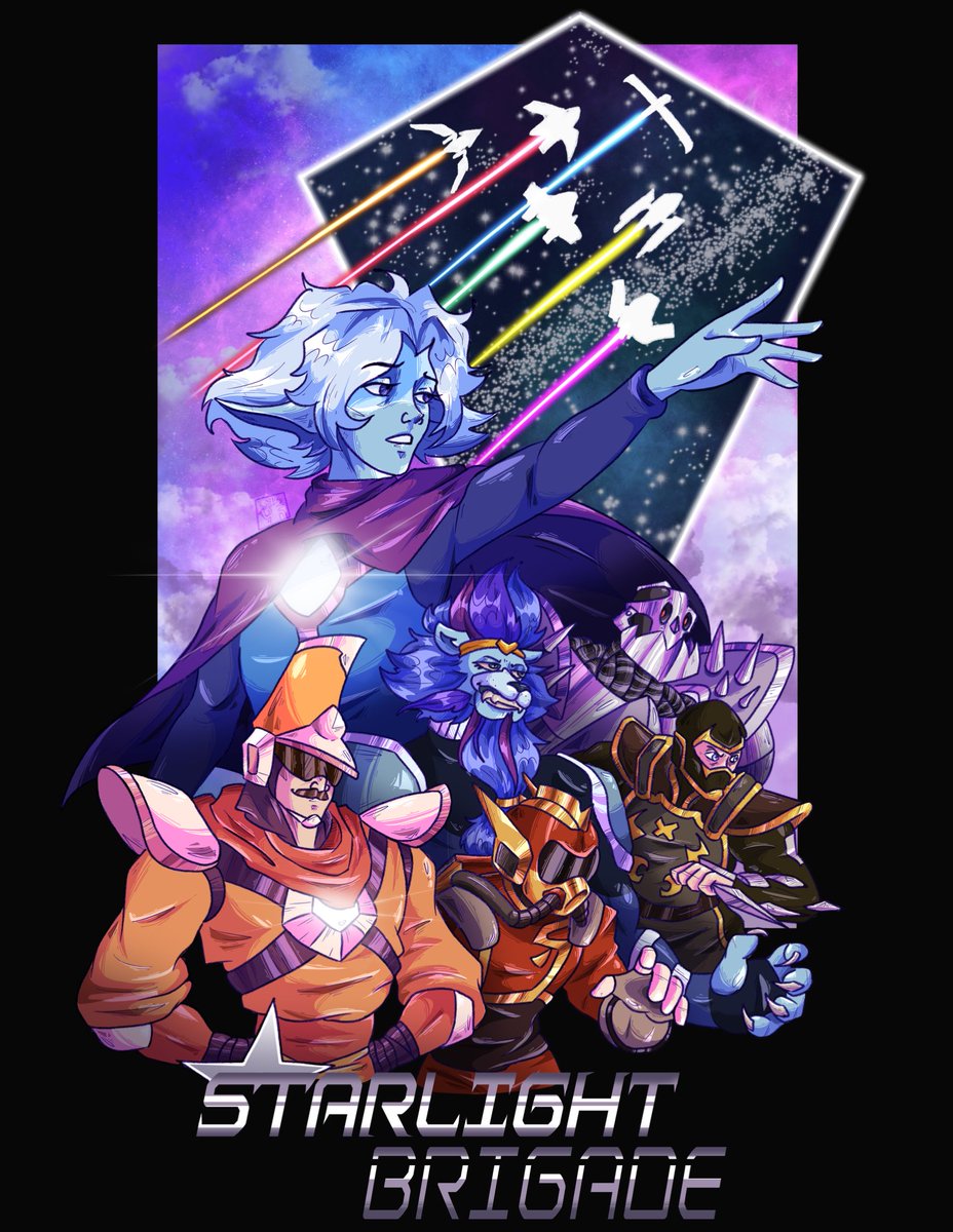 dewbugdrop's tweet image. no fate but that of which we make ✨
🚀
finally finished my starlight brigade redraw!! really love how this turned out 🧡🧡 #twrp #twrpband #starlightbrigade @TWRPband