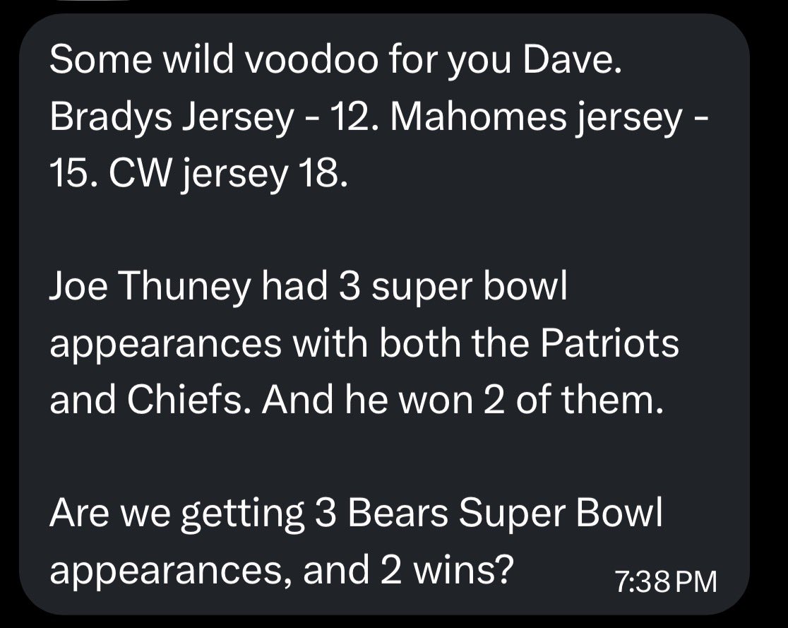 Got sent this message. He may be onto something here