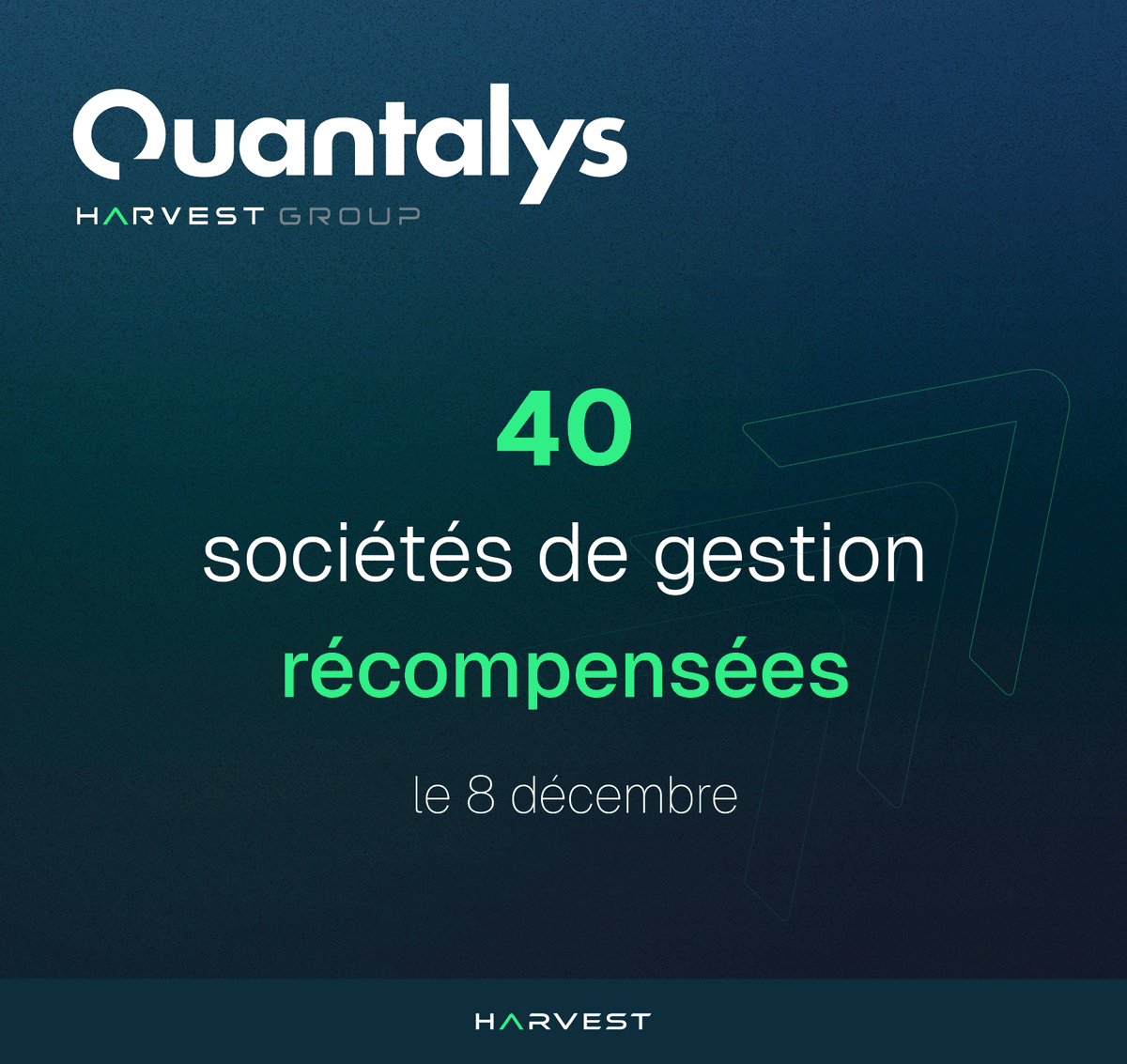 Quantalys's tweet image. ✨ J-15 avant les Quantalys Harvest Group Awards ! ✨
Lundi 8 décembre 2025, le Cloud Business Center à Paris sera le théâtre d’un grand rendez-vous pour tous les passionnés de finance à l’occasion de la 7e cérémonie des Quantalys Harvest Group Awards.

#Finance #Networking