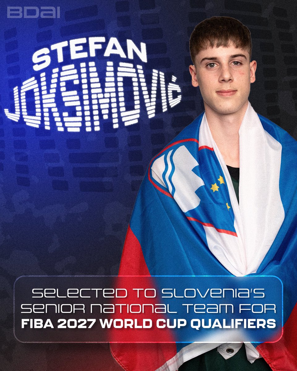 Just-turned 17-year-old Stefan Joksimović has been selected as one of only 14 players for Slovenia’s Senior National Team for this fall’s FIBA World Cup Qualifiers! 

Slovenia will face Estonia and Sweden from November 28 to December 1. An incredible accomplishment! 💪🏻