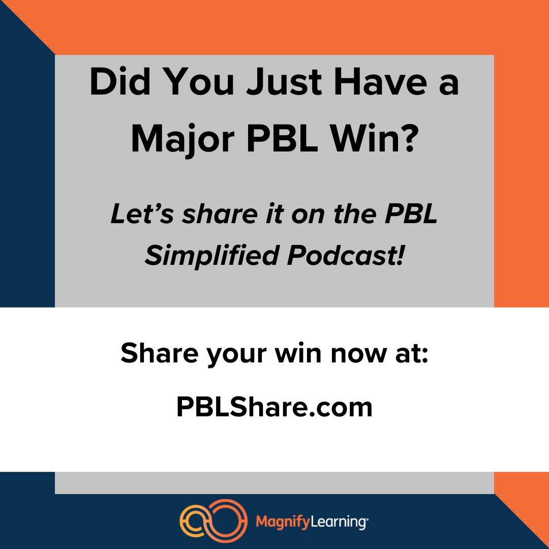 ryansteuer's tweet image. #PBL #ProjectBasedLearning
Ask a question or share a win at: pblshare.com
