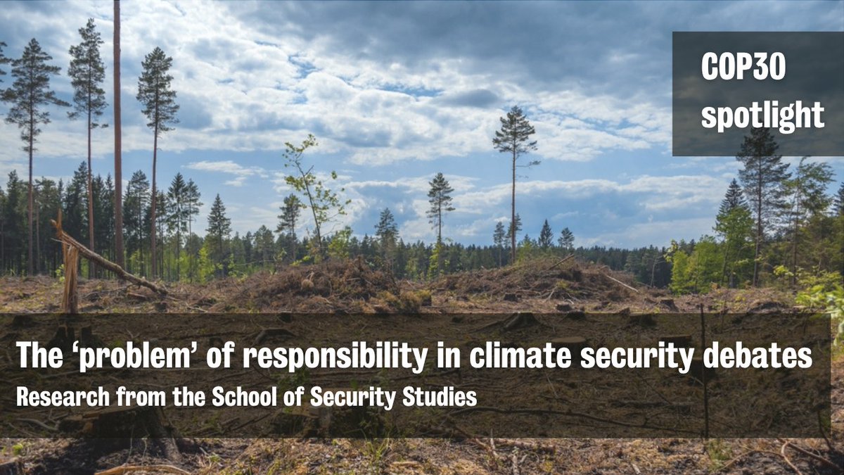 KCLSecurity's tweet image. How can we balance security with addressing inequality and injustice?

Dr Pauline Heinrichs examines how framing climate change as a security threat can obscure accountability and shift focus from historical responsibility.

🔗 bit.ly/43ESsJJ

#COP30  #ClimateSecurity