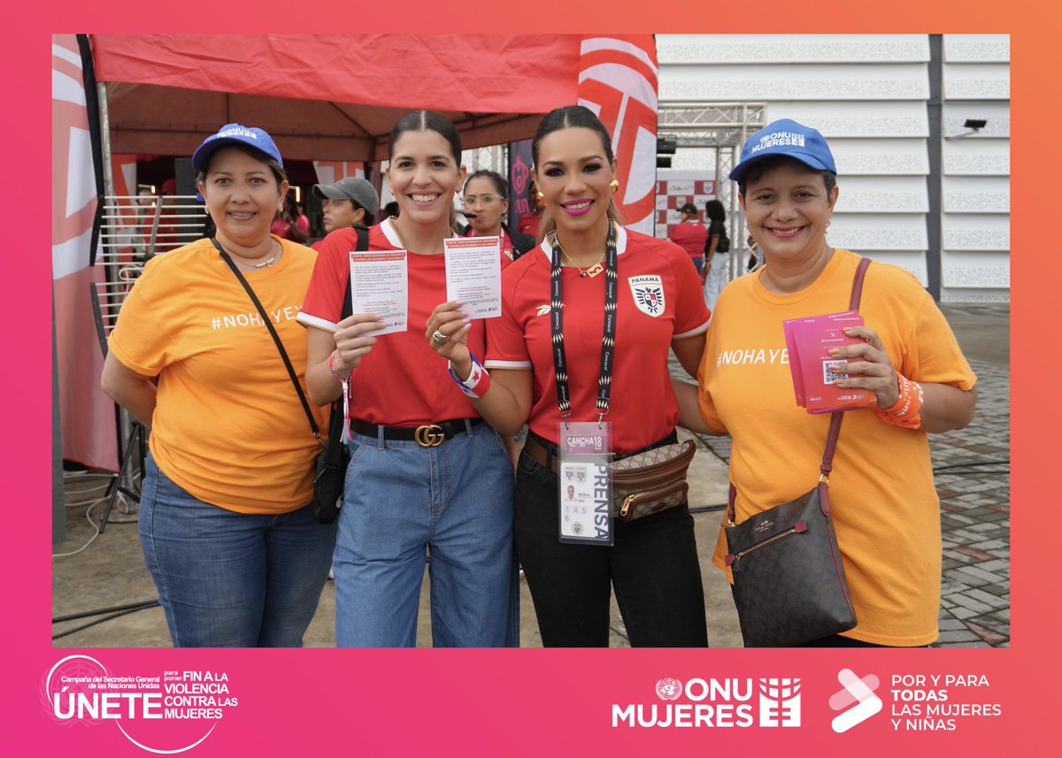 onumujerespa's tweet image. 🇵🇦⚽️ ¡Panamá al Mundial!
Desde el estadio @onumujerespa llevó la campaña #ÚNETE a la afición, en el marco del 25N y los 16Días de Activismo.

🧡 #NoHayExcusa para la violencia contra mujeres y niñas.

El fútbol nos une; la igualdad también @fepafut 

#EsViolenciaDigital #16Días