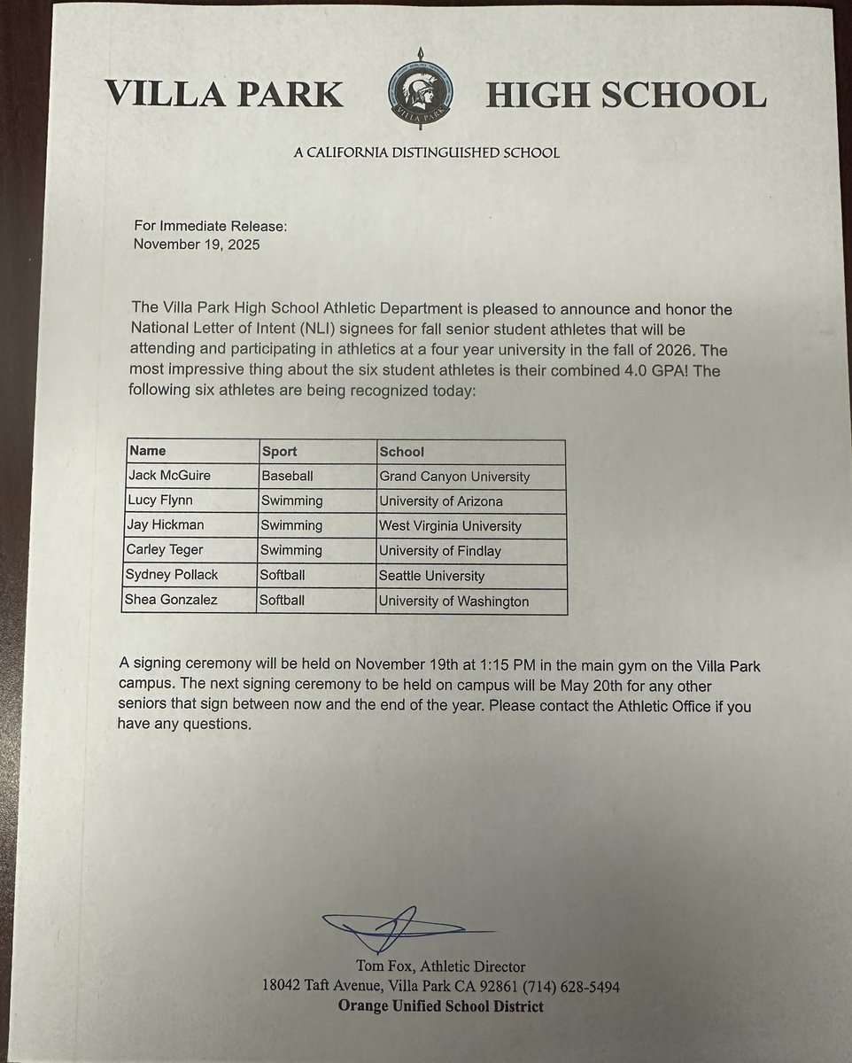 Villa Park Athletics (@vphsathletics) on Twitter photo 