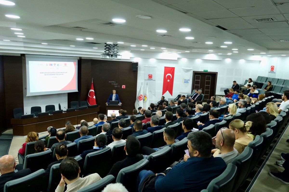 Adana’da faaliyet gösteren sanayicilerimizle Adana Sanayi Odası’nın ev sahipliğinde bir araya geldik! ⚙️

👥 KOBİ’ler İçin Dijitalleşme Fırsatları Bilgilendirme Toplantısı’na, <a href="/Kosgeb/">KOSGEB</a> Başkanı Ahmet Serdar İbrahimcioğlu ve <a href="/adanasanodasi/">Adana Sanayi Odası</a> Yönetim Kurulu Başkanı Zeki Kıvanç ile