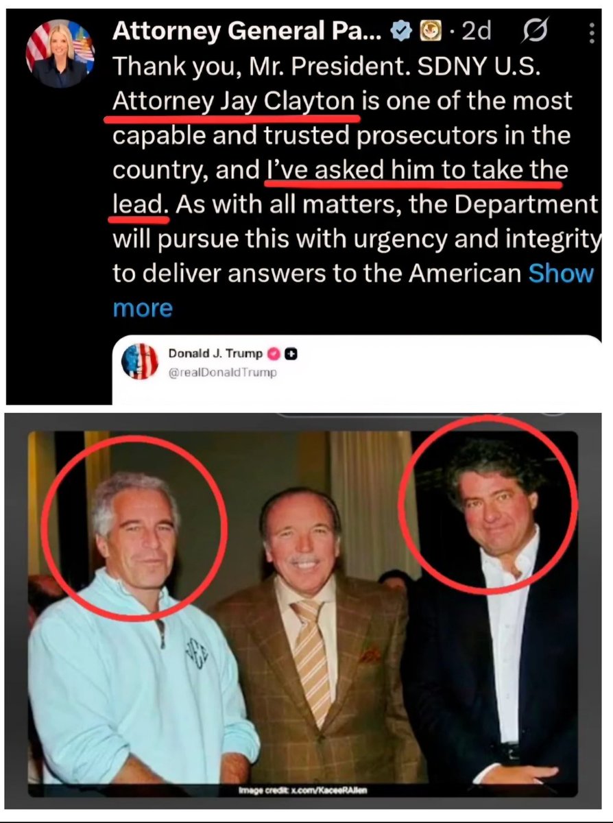 KnoxieLuv's tweet image. Why is EPSTEIN&apos;S BUDDY Jay Clayton taking the LEAD in the investigation? Why was the investigation shut down until after the 218th signature? Why are there now investigations when that is a loophole to keep files hidden? Jay Clayton is not the guy for transparency! He&apos;s a cover…