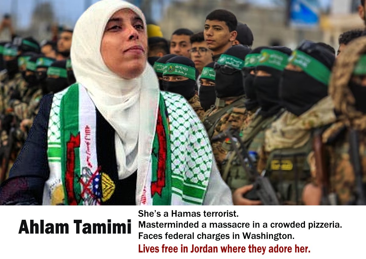 America’s most wanted female fugitive, a Hamas savage drenched in children’s blood, dances on my child’s grave, laughing at US prosecutors. How does the US rationalize letting Jordan violate the bilateral extradition treaty? <a href="/StateDept/">Department of State</a> passivity is a disgrace.