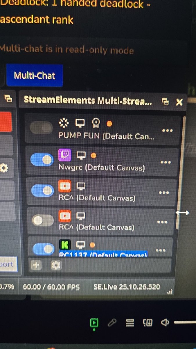 rc_1137's tweet image. LFG just now tapping in! 🫡

I used to use restream but they charge money -- recently found out about &quot;OBS Stream Elements&quot; allows you to multi-stream for free ✌️

it also has integrated vertical streaming + TikTok and multichat 🔥