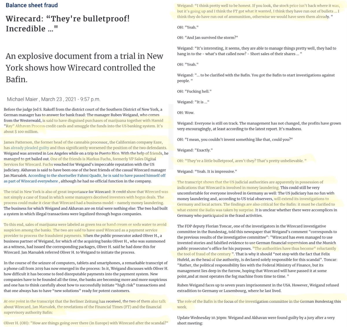 csFraudAnalysis's tweet image. #wirecard #theweb From my sources I cannot say so, you are right...

Here is a great item, thanks @ianbeckett