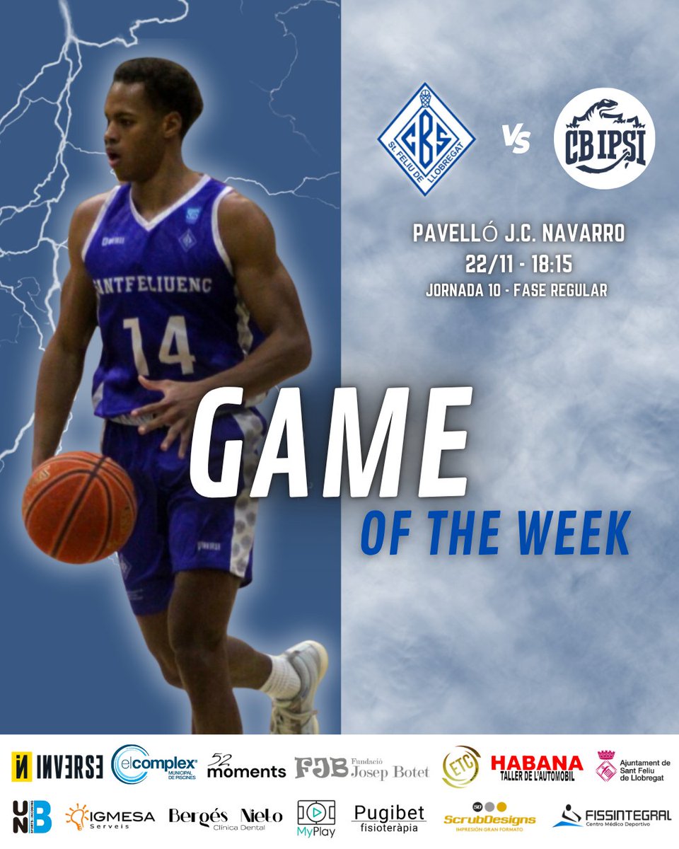 cbsantfeliuenc's tweet image. 🔥 A por la tercera victoria consecutiva en casa: Supercopa Masculina

📅 Dissabte, 22/11
⏰ 18:15h
📍 Pavelló Juan Carlos Navarro
🆚 CB IPSI

💪 Molts ànims, equip! A seguir sumant!

🔥 Força Santfe!

#SupercopaMasculina #CBSantfeliuenc #ForçaSantfe #OrgullCBS #inverseteams
