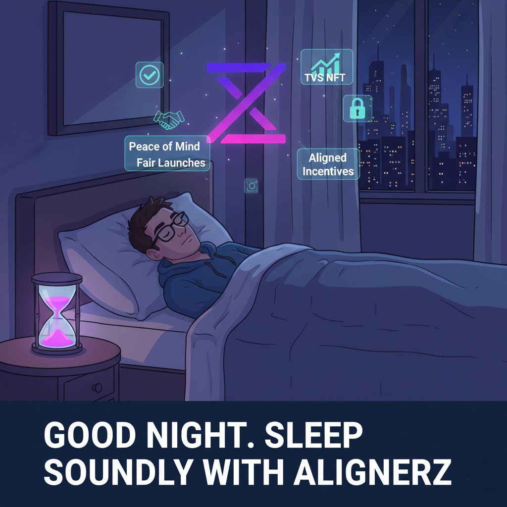 Sumon4447s's tweet image. Gud N8 CT And Web3.
@Alignerz_  is reshaping how launches work by rewarding real commitment, not bots.
Tokenized vesting turns your allocation into a flexible, tradeable TVS NFT.
A transparent bidding system keeps everything fair, predictable, and built for believers.