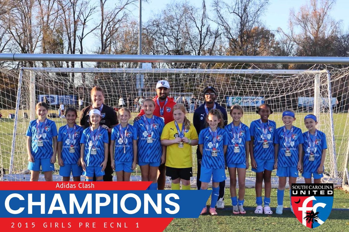 SCUnited_FC's tweet image. Congratulations to our 2015 Girls Pre ECNL 1 team - Champions in the Adidas Clash! 
#SCUFC #WearTheBadge
