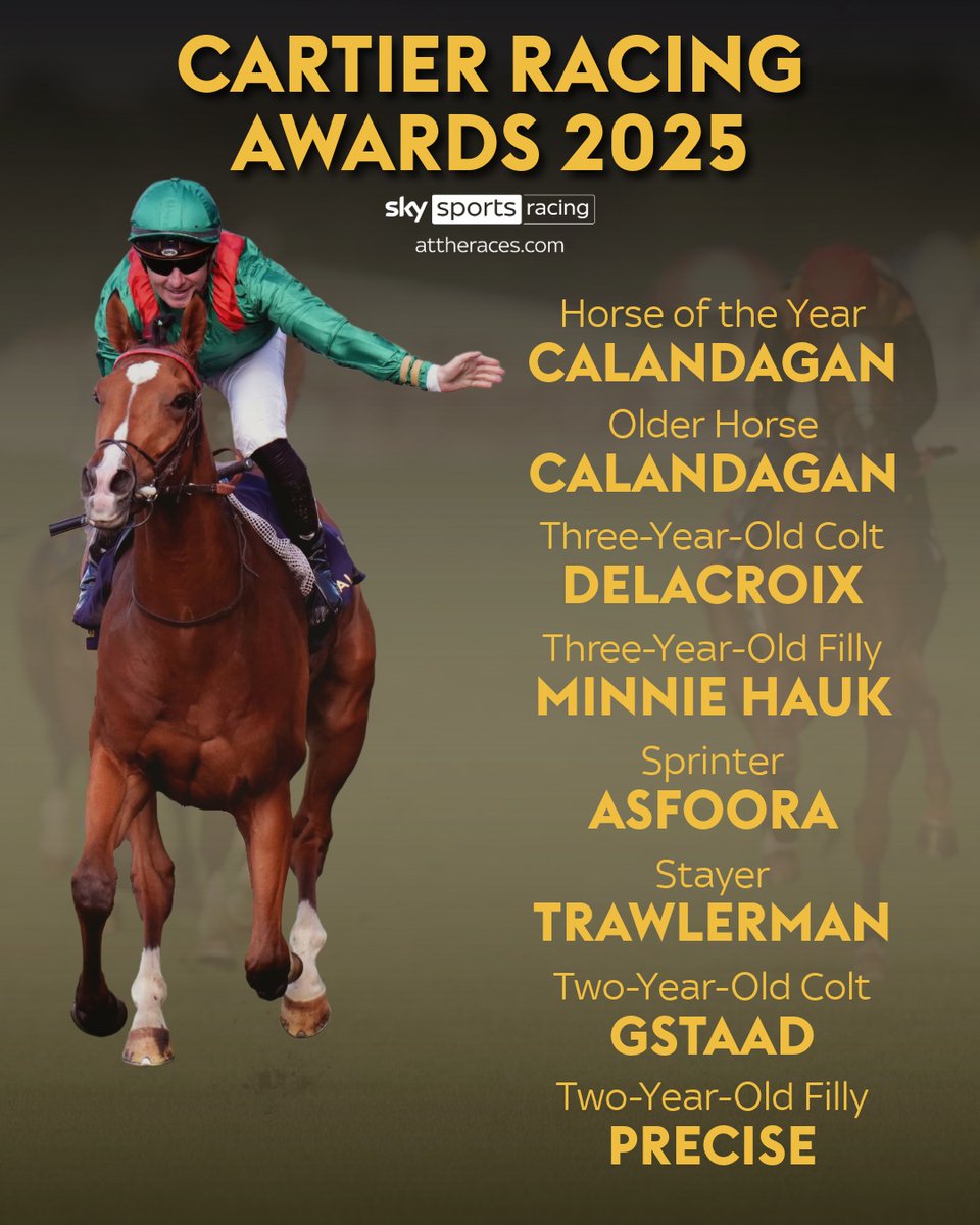 AtTheRaces's tweet image. CALANDAGAN is the 2025 Cartier Horse of the Year! 👏🏆