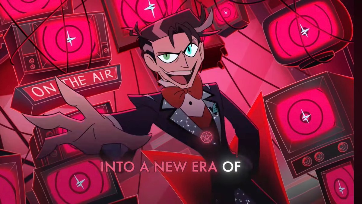 I don’t see anyone talking about how Vox’s pin changed over time. It goes from an innocent fish, into a sailboat, into an anchor and eventually a shark. Aka going up the food chain! #hazbinhotel #hazbinhotelspoilers #vox