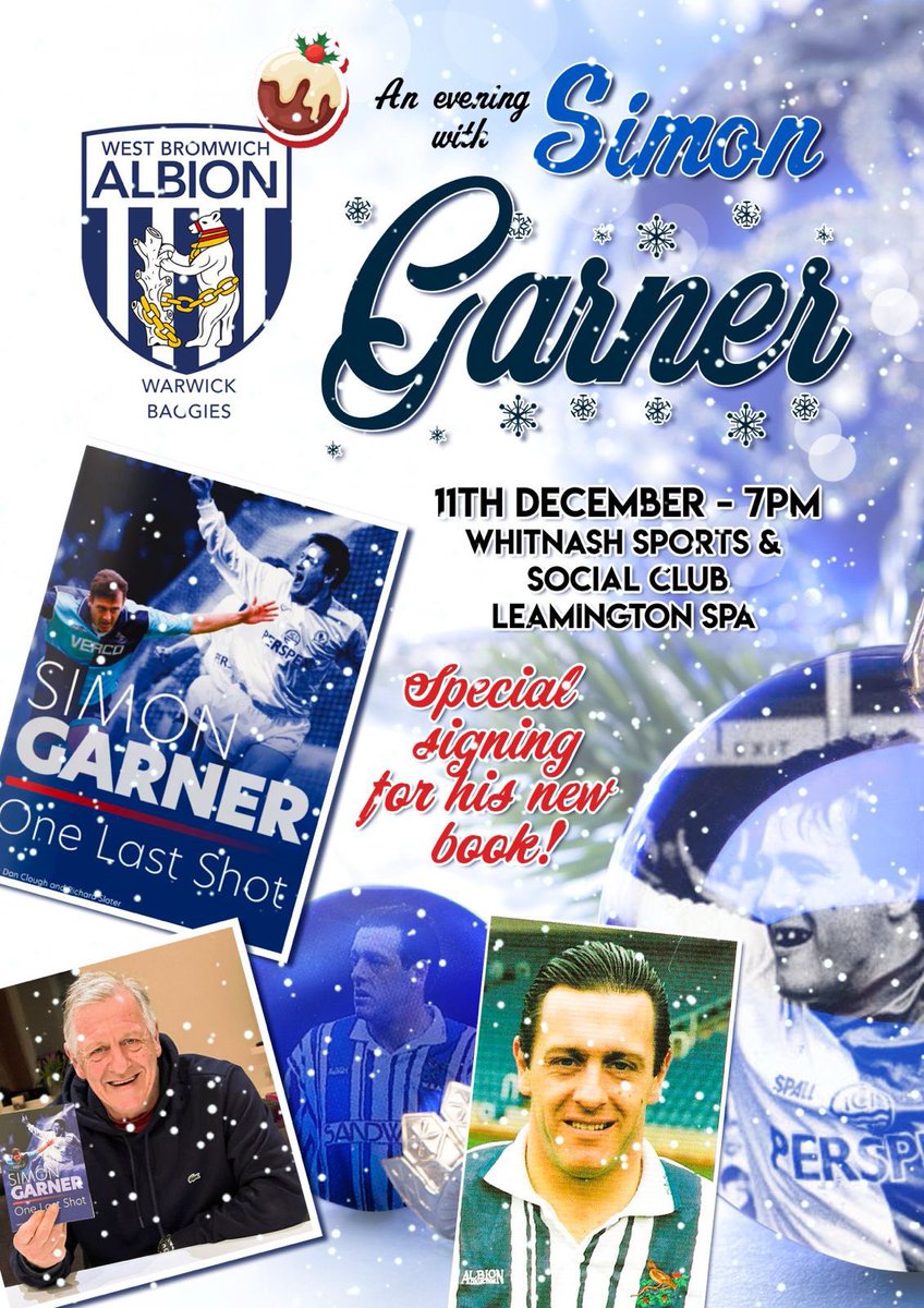 Looking forward to joining the <a href="/WarwickBaggies/">Warwick Baggies</a> on 11 December.

If you’re coming along and would like to buy a book, please visit my website simongarnerbook.co.uk and use the code WARWICKBAGGIES2025 to remove the delivery charge. I will bring your book on the night 📖