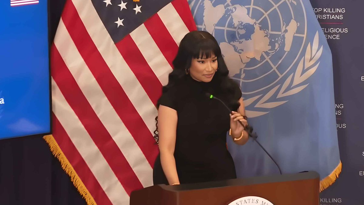 RevTranscripts's tweet image. U.N. Ambassador Waltz hosts an event featuring music artist Nicki Minaj and faith leaders as they address violence in Nigeria. Read the transcript here. rev.com/transcripts/ni…