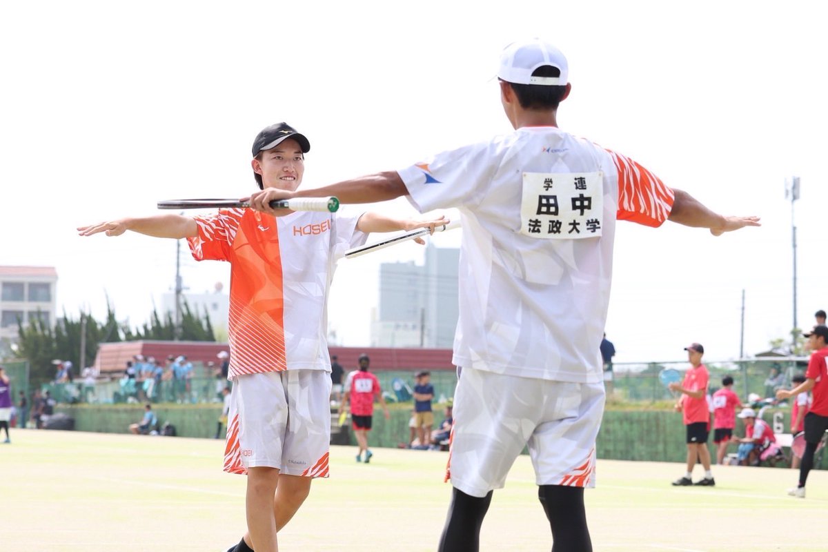 kant6softtennis's tweet photo. 【関東男子】
★田中・初鹿ペア（法政大学）

田中蘭聖選手：高田商業高等学校 
　　　　　　　経済学部　後衛　
初鹿暁哉選手：東北高等学校 
　　　　　　　経済学部　前衛

一言👇🏻
楽しく元気に頑張ります（田中）
法政の代表として恥じないプレーをしたいです（初鹿） https://t.co/mxhfRGUutX