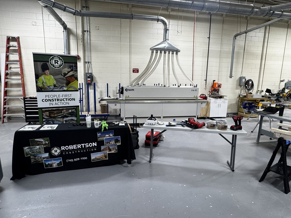 At Mid-East Career Center today visiting with upcoming sophomores interested in their carpentry program