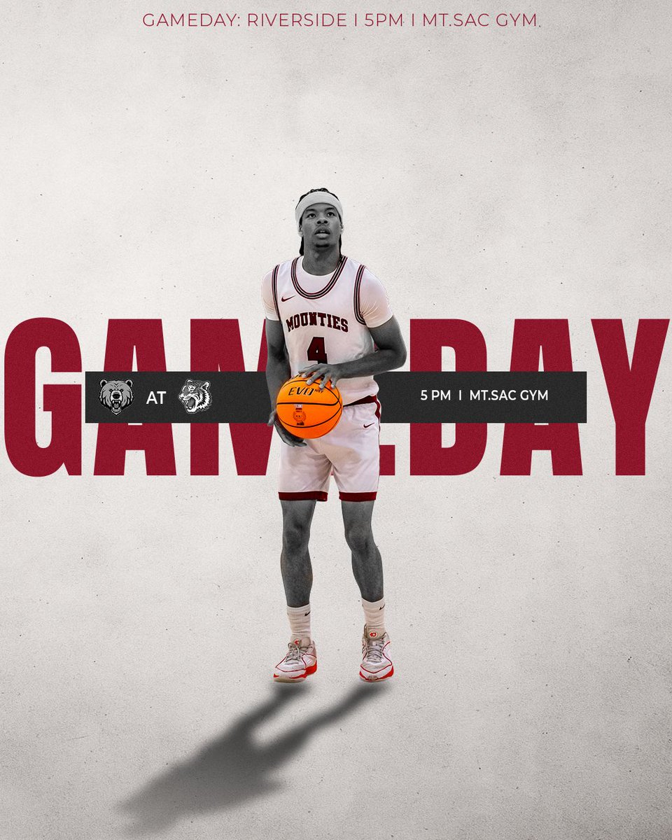 Back home and locked in for another W 🏠🔥

Mounties take on Riverside tonight at 5PM in the Mt. SAC Gym.

#GoMounties #MTSACMBB #Gameday #CollegeHoops