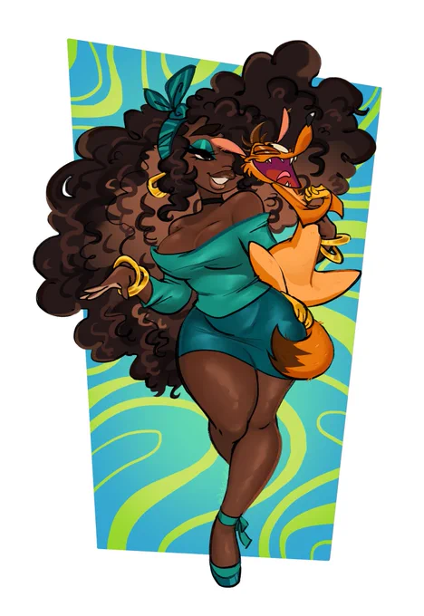 Colored Sketch comm for my oomfie! I love my job