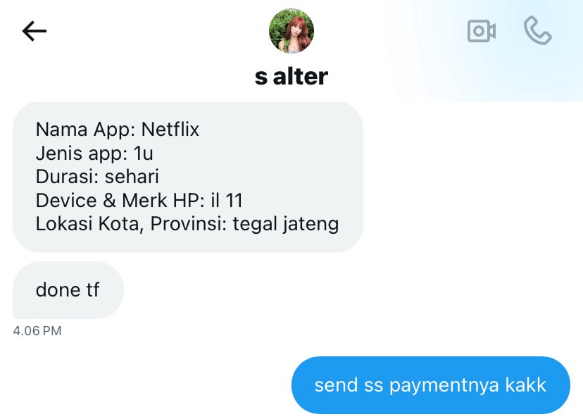 mipixies's tweet image. ba app premium hati2 sama kang resell netflix harian dll ‼️

Desya Salsabila Prayitno
x.com/wacfty

Dia gapernah send bukti payment &amp;amp; login, form data login yg dia kasih palsu. nama device + lokasi ga sesuai, nomer wa yg dia kasih tu nomer orang lain #zonauang