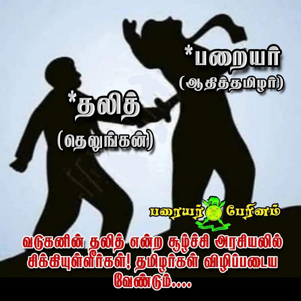 ஆதித்தமிழ்குடி பறையர் பேரினமே!  தலித் அல்ல!