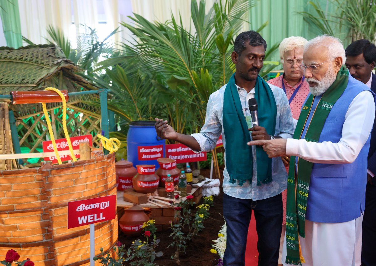 narendramodi's tweet image. The South India Natural Farming Summit 2025 in Coimbatore was a very special programme. It encourages more discussion and exchange of best practices on the very relevant subject of natural farming. It was also a delight to see the innovative work being done by farmers in this…