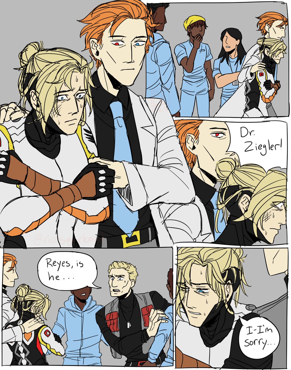 RiceSugarBowl's tweet image. Retreat 1/2
I got sick while making this, and unfortunately I don&apos;t like it very much, but forward I shall march! Making comics is always a bigger task than I initially think.
#Overwatch2 #Overwatch2fanart #comic #mirrorwatch #mercyoverwatch #moiraoverwatch