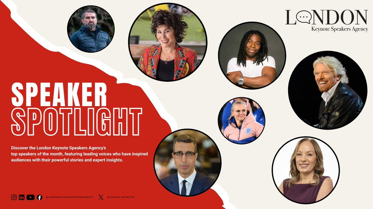 London_Keynotes's tweet image. 🌟 Speaker Spotlight 🌟
Here’s just a glimpse of the incredible talent in our Speaker Spotlight — a small sample of the inspiring voices available to book for your next event.
Explore our website today &amp;amp; find the perfect fit for your audience.✨

#SpeakerSpotlight #KeynoteSpeaker
