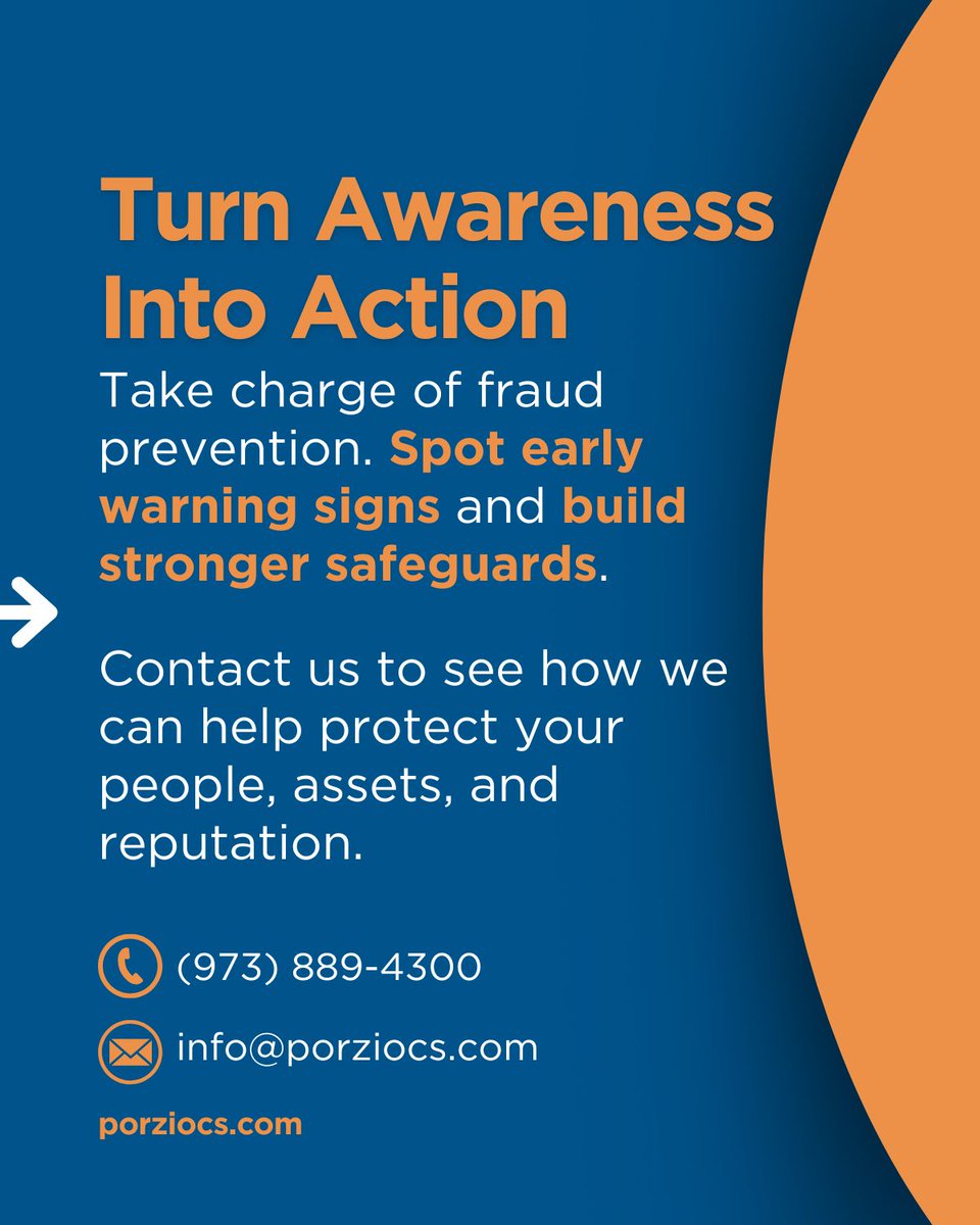 PorzioCS's tweet image. Protect yourself and your organization by spotting fraud warning signs. 84% of fraudsters show at least one red flag, including financial stress or control issues. Learn practical ways to strengthen prevention and detection: bit.ly/4jKEPyQ

#FraudPrevention #Compliance