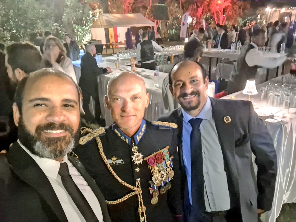 Ahmed_AAalSayed's tweet image. Honored to be invited to attend Belgium King's Birthday in Cairo Embassy . Captured the memory by photos with Belgium Embassador , Defence Attache and Polish Council