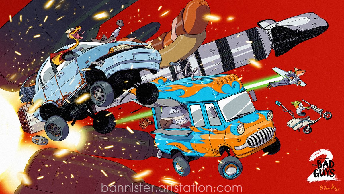 bannister01's tweet image. Diane&apos;s jetpack and a Cairo Police scooter, from the Bad Guys 2 movie!
Two very contrasted vehicles to play with. A super hi-tech jetpack, and an average beat scooter.

@badguysmovie @dreamworks #conceptdesign #vehicledesign #visdev #thebadguys2 #dianefoxington #jetpack