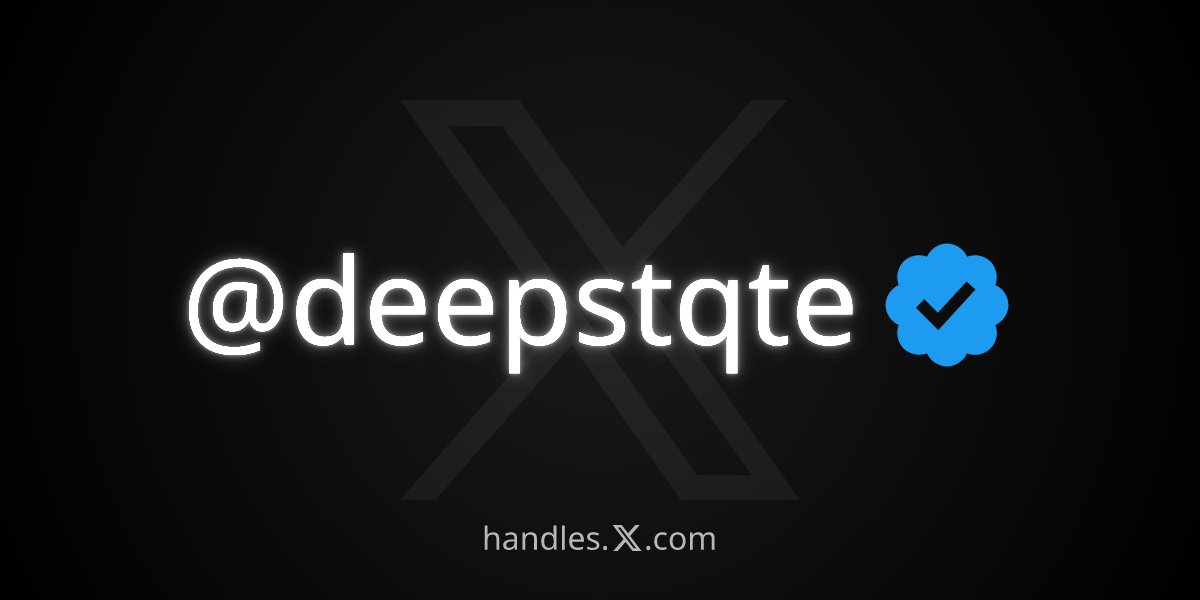 I just got <a href="/deepstqte/">1723</a> from the X Handle Marketplace! Get your own at handles.x.com