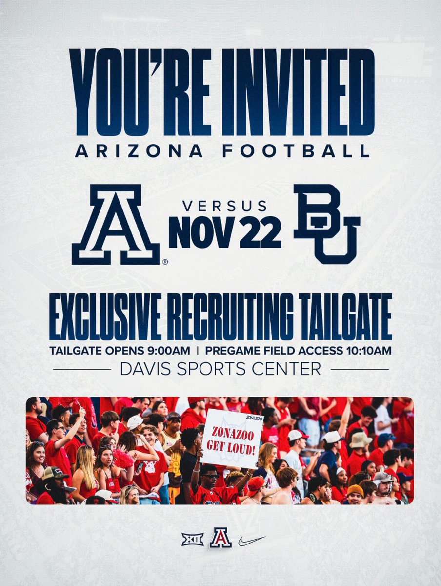 I’ll be in the building this weekend to watch <a href="/ArizonaFBall/">Arizona Football</a> beat Baylor! Shout out to <a href="/coachBSanders18/">Brandon Sanders</a> <a href="/RealCoachCarter/">Alonzo “Zo” Carter</a> <a href="/LambertTashaun/">Tashaun Lambert</a> <a href="/Josh_Bringuel/">Josh Bringuel</a> <a href="/Brettarce84/">brett</a> <a href="/riqthompson14/">Tariq Thompson</a> <a href="/MKoettFB/">Matt Koett</a>