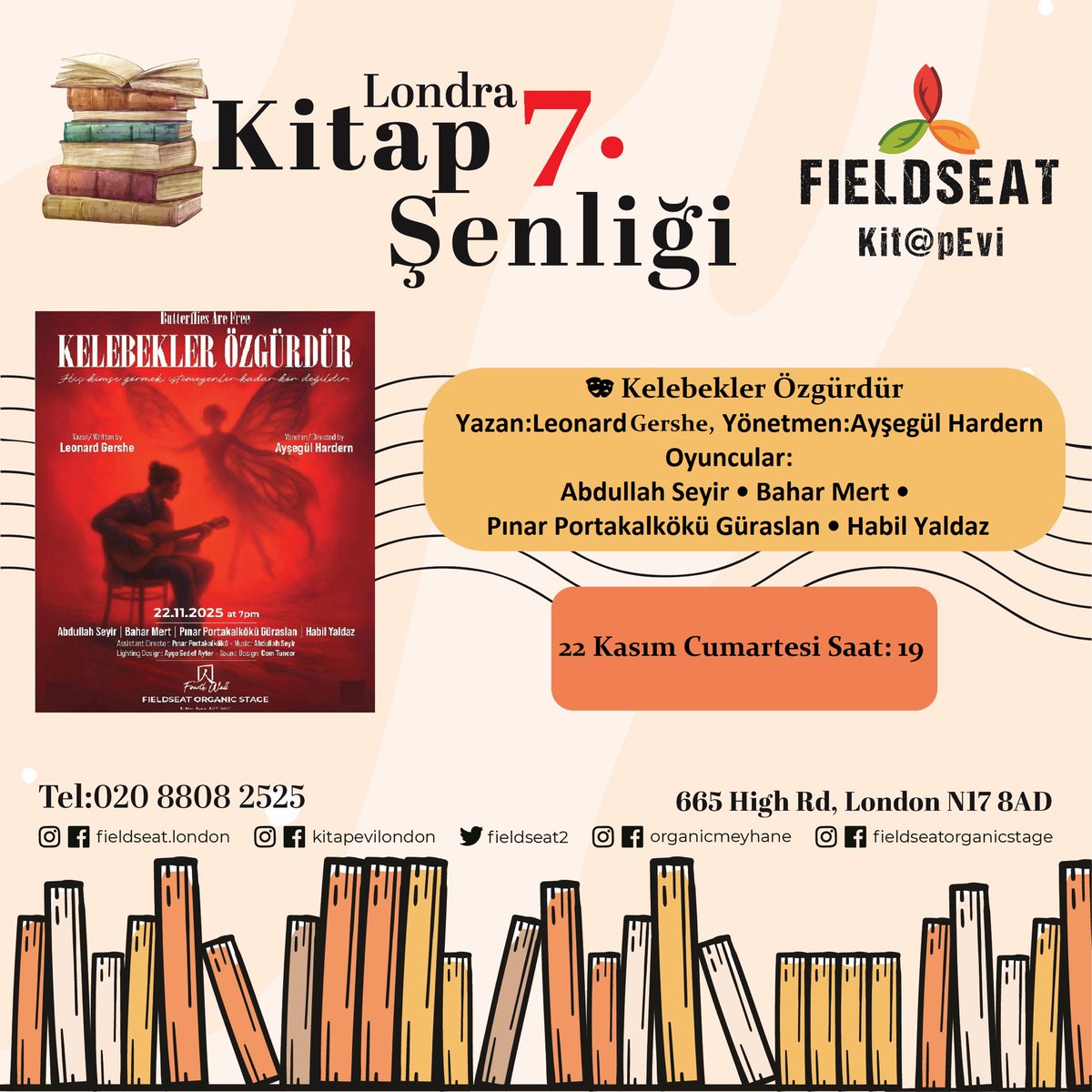 Fieldseat2's tweet photo. 📚 Londra 7. Kitap Şenliği başlıyor!
Kit@pEvi’nin 24 yıllık yolculuğu, 14–30 Kasım 2025’te söyleşiler, konserler, tiyatro ve imza günleriyle devam ediyor.
“Kitapsız yaşam olmaz. Yaşanacak bir dünya için daha çok kitap!
📍 Kit@pEvi – Fieldseat, London N17
#kitapşenliği #fieldseat https://t.co/fkqSND5p73