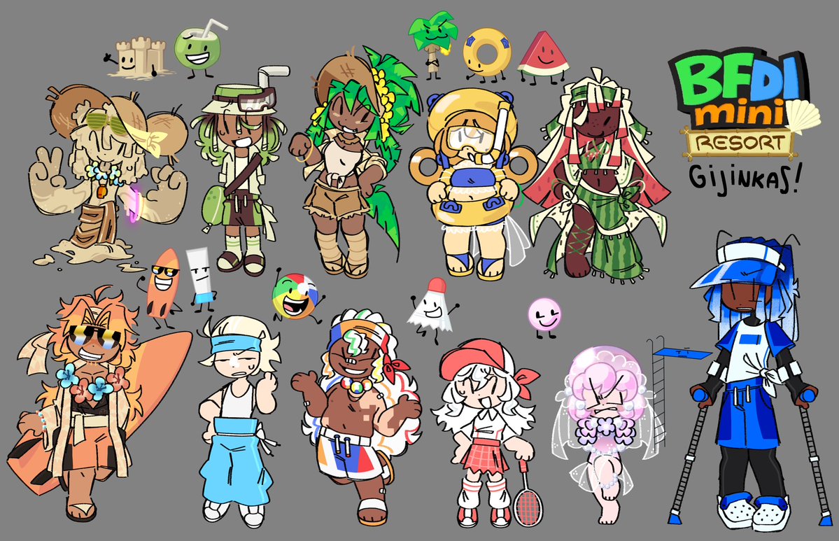 pincegeen's tweet image. with the release of bfdi mini redux i feel the need to show off these designs again

#bfdi #bfdimini #osc