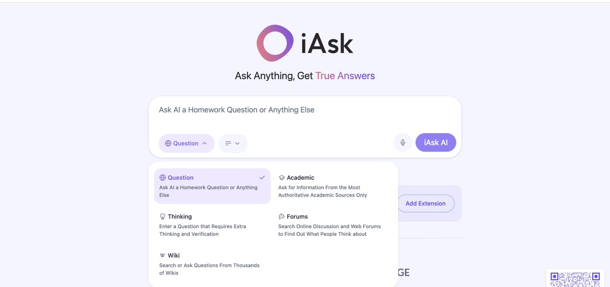 cyb_detective's tweet image. iAsk

Just a good free AI search engine that works without registration.

I sometimes use it primarily because of its function to search for answers only on forums (Reddit, etc.) and because of its function to simplify the text of the answer.

iask.ai

#ai