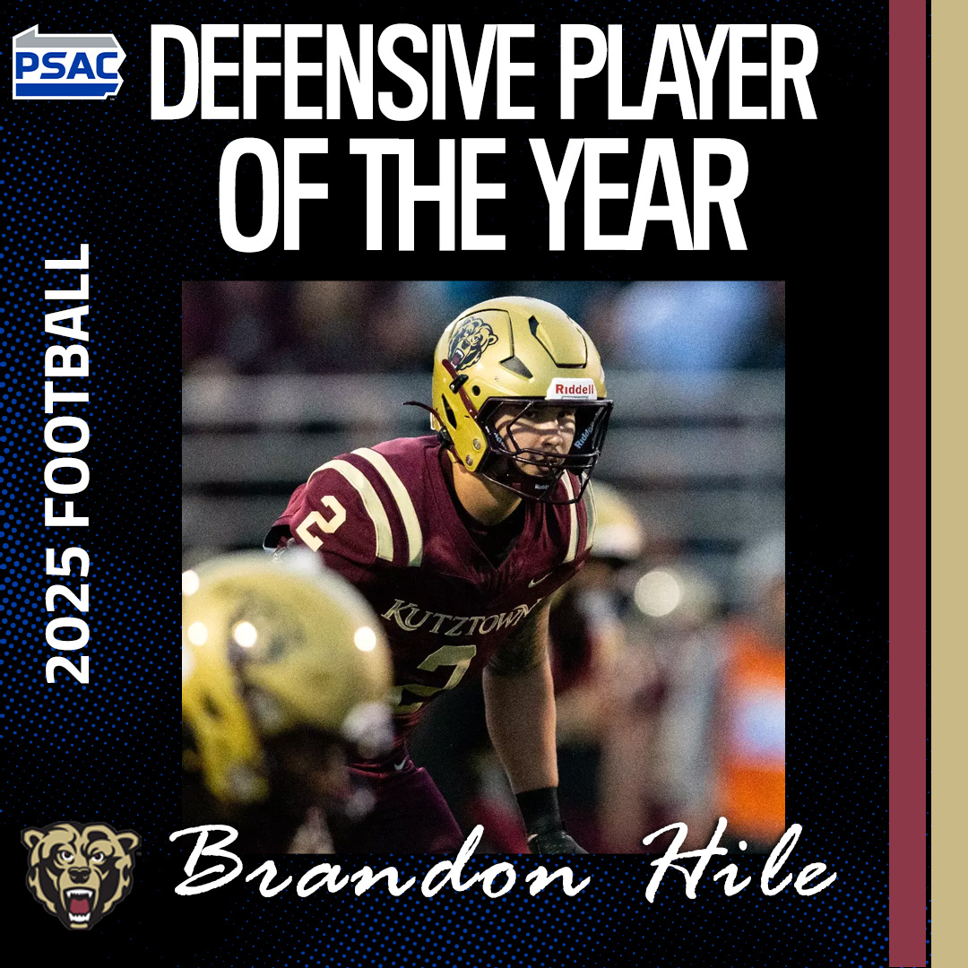PSACsports's tweet image. FOOTBALL: All-Conference Teams in the Eastern Division have been released! Major Awards:

Offense: Judd Novak, @KUGoldenBears 
Defense: Brandon Hile, @KUGoldenBears 
Freshman: Declan Clancy, @GoBUHuskies 
Coach: Jim Clements, @KUGoldenBears 

Full story: bit.ly/48e1RJU