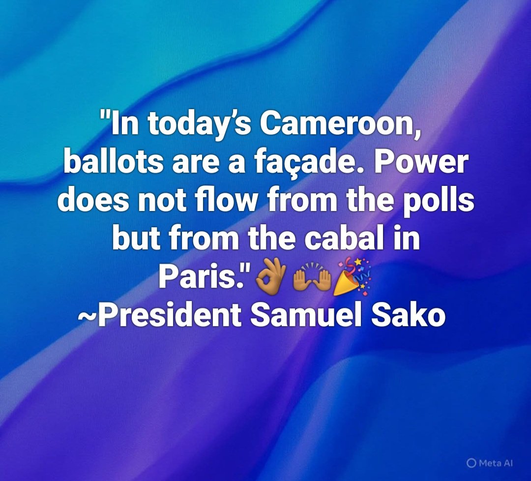 <a href="/MimiMefoInfo/">MMI News</a> This could be the death-knell of democracy in #Cameroun. #USA is the beacon of democracy in the world. Congratulating a candidate who won by openly rigging the elections says that voting doesn't matter. More #Africans now prefer the #Sahel_states gov't system <a href="/SecRubio/">Secretary Marco Rubio</a> <a href="/POTUS/">President Donald J. Trump</a> <a href="/UN/">United Nations</a>