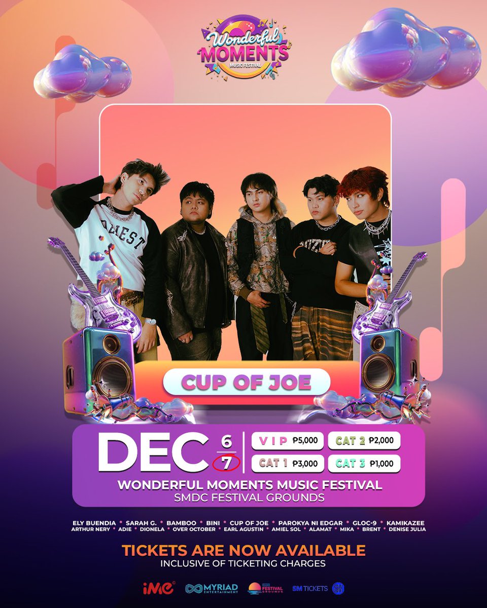 WMMF_2nd's tweet image. Get ready for 𝐃𝐚𝐲 2 on 𝐃𝐞𝐜𝐞𝐦𝐛𝐞𝐫 7 like no other! The stage comes alive with some of the biggest names in the music industry:

𝑩𝑰𝑵𝑰
𝑪𝒖𝒑 𝒐𝒇 𝑱𝒐𝒆
𝑩𝒂𝒎𝒃𝒐𝒐
𝑫𝒊𝒐𝒏𝒆𝒍𝒂
𝑨𝒓𝒕𝒉𝒖𝒓 𝑵𝒆𝒓𝒚
𝑨𝒅𝒊𝒆
𝑨𝑳𝑨𝑴𝑨𝑻
𝑴𝒊𝒌𝒂 𝒂𝒏𝒅 𝑩𝒓𝒆𝒏𝒕

✨…