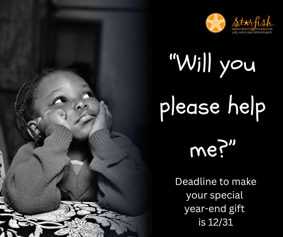 StarfishAmerica's tweet image. There are 45 children on the waitlist, waiting to go to school. It costs just $42 to send a young child to school for a month. Will you please make your special year-end gift give by December 31.

#StarfishGreathearts #HelpAChild #SouthAfrica