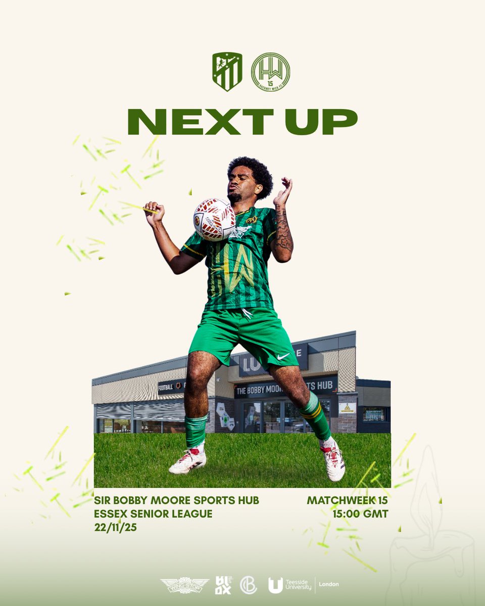 This weekend calls for more league action as we take on <a href="/Athleticnewham/">𝗔𝘁𝗵𝗹𝗲𝘁𝗶𝗰 𝗡𝗲𝘄𝗵𝗮𝗺 𝗙𝗖 l Est 2015</a> in a local East London derby 
📅 Saturday 22nd November
⏰15:00
📍Sir Bobby Moore Sports Hub