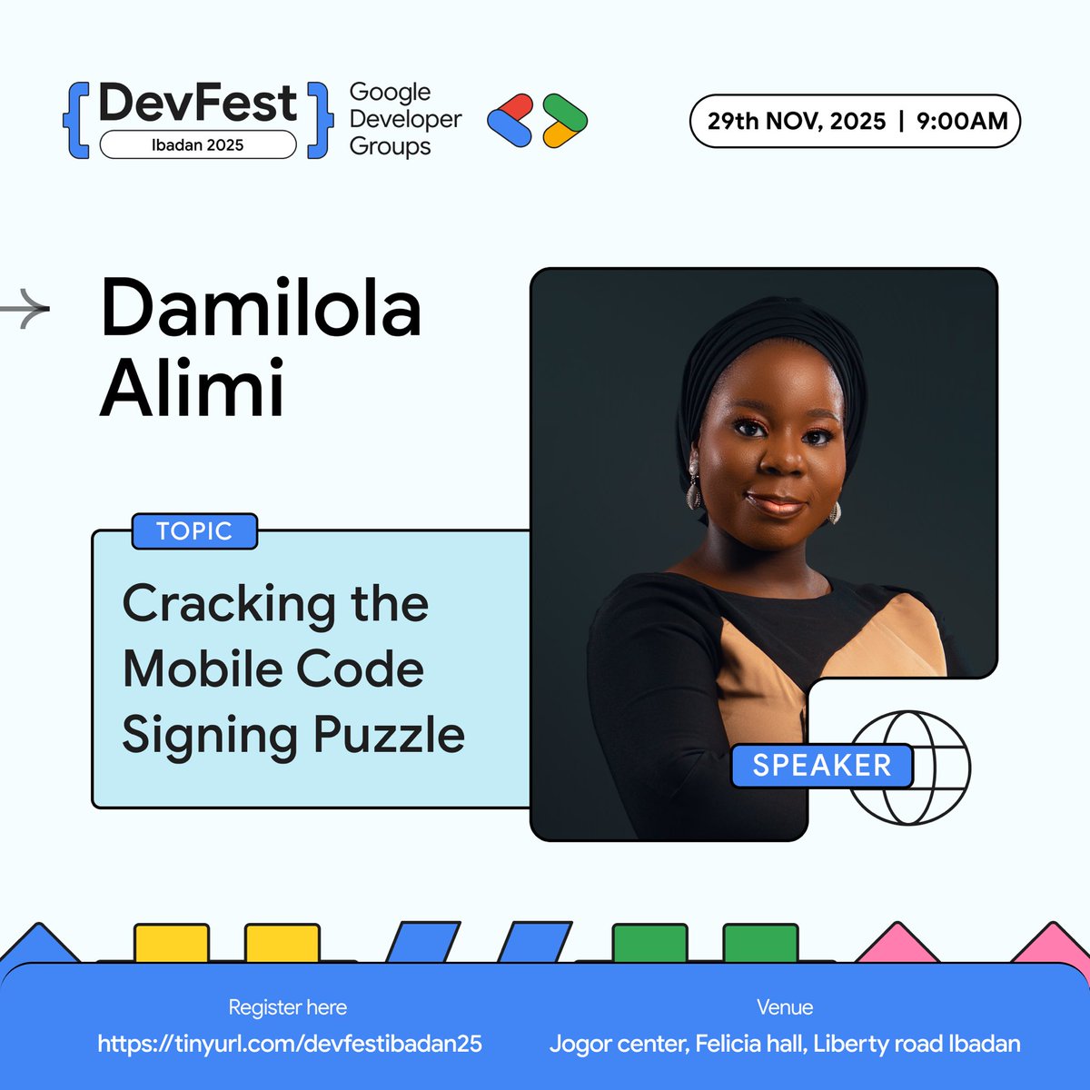 We are excited to announce <a href="/dammy_alimi/">Ease</a> as a speaker for #DevFestIbadan25

Damilola Alimi is a Software Engineer, tech community leader, and Developer Support Engineer at Codemagic, the leading CI/CD platform for mobile apps. With over four years building innovative Flutter