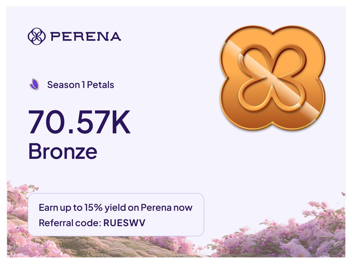 The <a href="/perena/">Perena (Intern Takeover Arc)</a> Petals Bible; every badge, every multiplier, and every trick you need
before Season 1 gets too expensive.

With 10–15% real yield and one of the juiciest points programs on Solana, this is the perfect time to optimize.

A thread 🧵