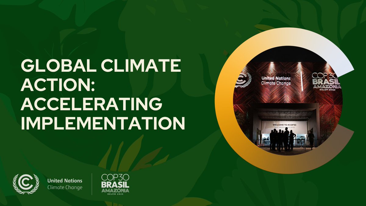 🔴 Follow live at 3pm Belém time (UTC-3): 

The Global Climate Action High-Level Closing Event: Connecting Solutions and Accelerating Implementation Actions

The Climate Action Agenda is a 🔑 part of the Paris Agreement.

👉youtube.com/live/82OWQpfny…

 #COP30