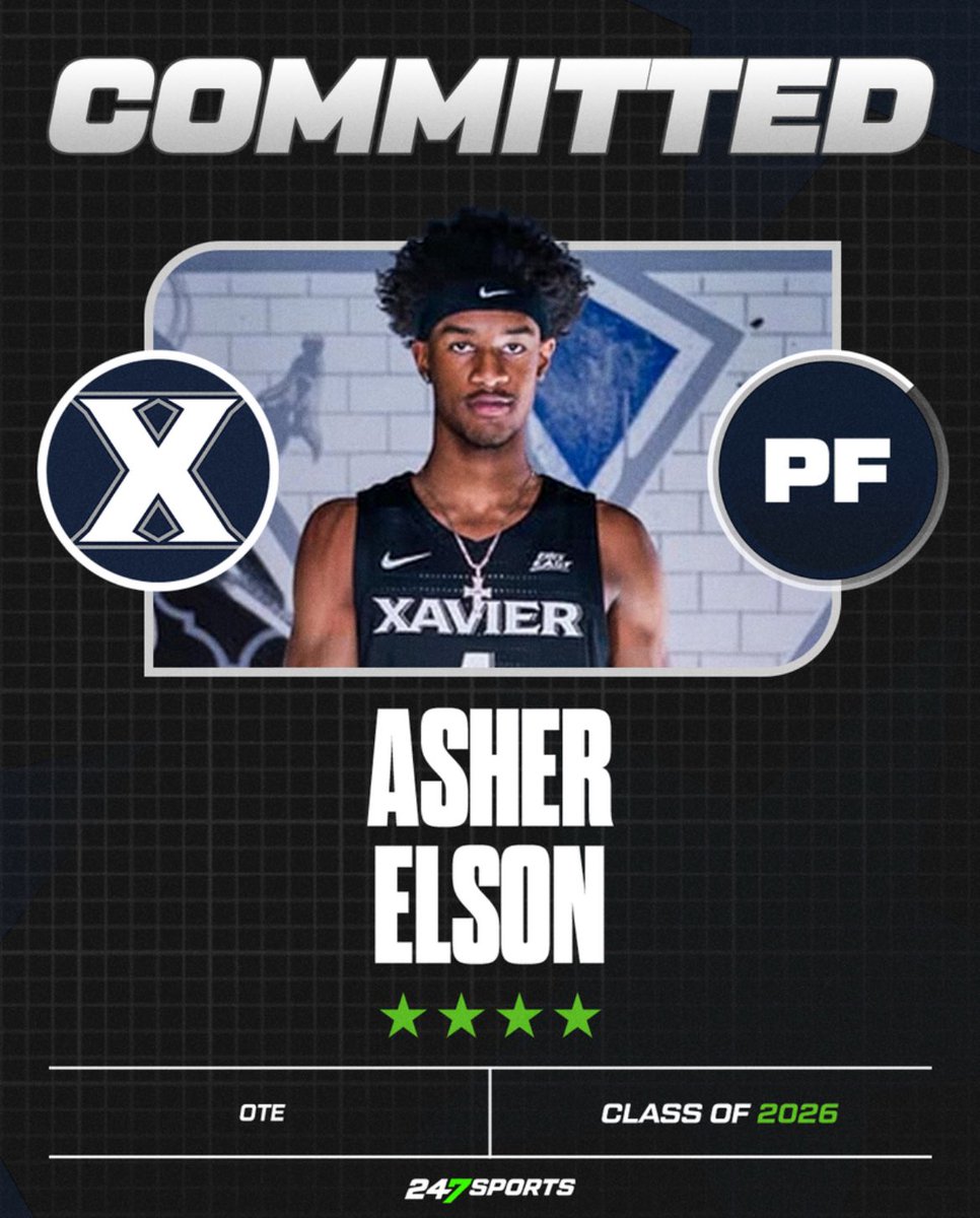 DushawnLondon1's tweet image. NEWS: Asher Elson, a four-star prospect in the class of 2026, has committed to Xavier, he tells @247Sports 

“The relationship I built with coach Pitino was unmatched.”

Story: 247sports.com/college/basket…