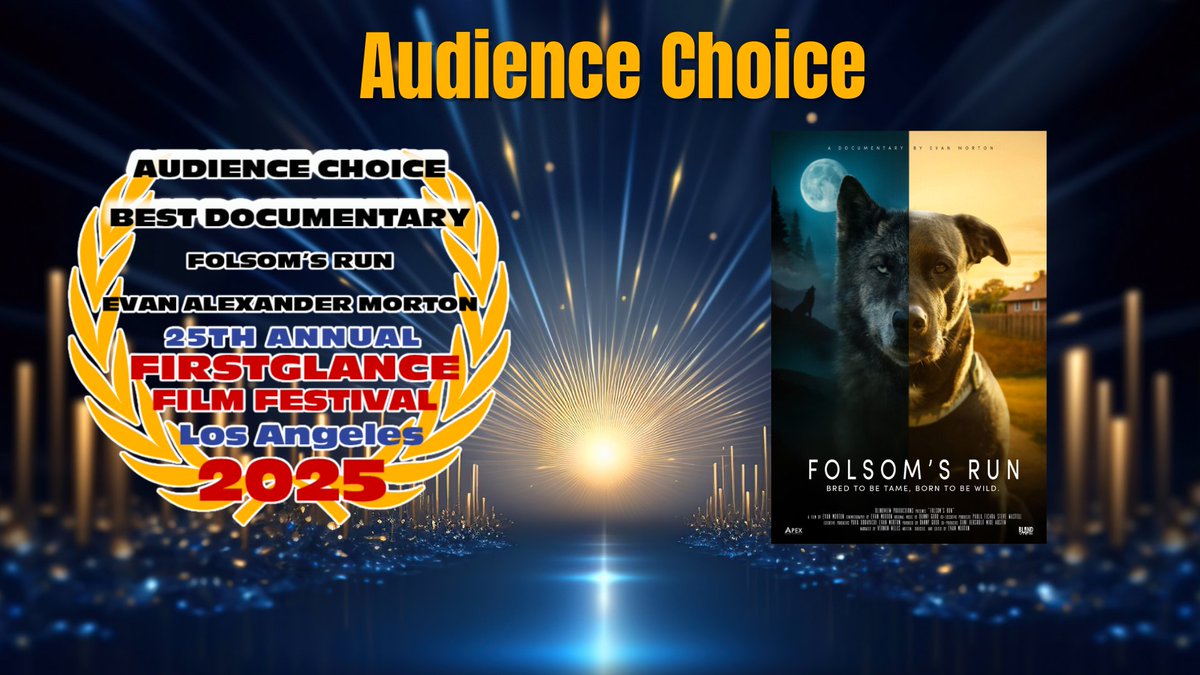 FirstGlanceFilm's tweet photo. Thank you to all the attendees who voted this past weekend at the 25th @FirstGlanceFilm #LosAngeles #FilmFestival
Congrats to the Audience Choice Winners!
Audience Choice Winner in the Documentary Category
Folsom's Run
Directed by Evan Alexander Morton
#SupportIndieFilm #FGLA25 https://t.co/p63iViAmoy