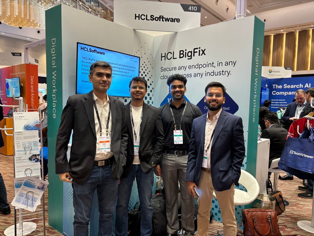 HCLBigfix's tweet image. Had an amazing time at the #Gartner IT Symposium in Kochi! Thanks to everyone who visited Booth 410 and connected with the BigFix team.

If you missed it, explore how BigFix simplifies, secures, and automates IT operations: hclsw.co/sb0jkp

#HCLSoftware #HCLBigFix